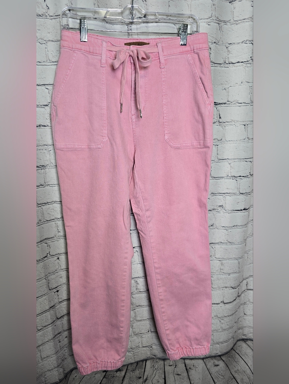 Judy Blue‎ Pink Drawstring Denim Jogger Pants Size 9